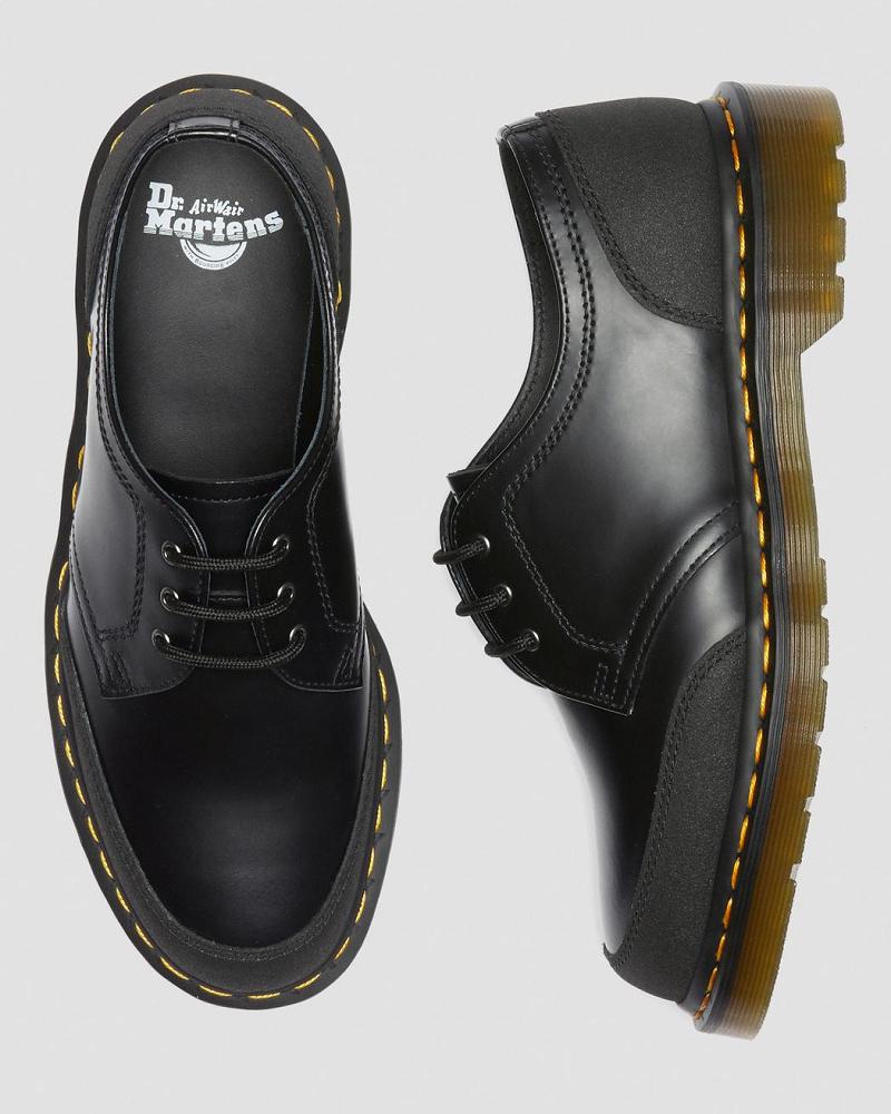 Dr Martens 1461 Guard Panel Læder Oxford Sko Dame Sort | DK 348EBC